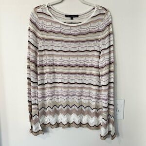 WHBM Chevron Pullover Women’s Sweater XL